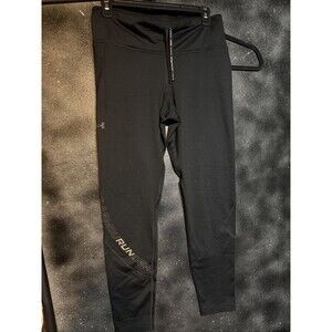 Under Armour ColdGear Compression Pants Women’s L Black Reflective Running
